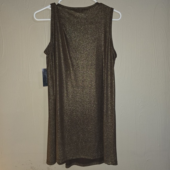 Rampage Y2K Silky Buttery Gold Shimmer Babydoll Dress Size M - Picture 7 of 7